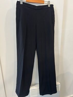 Women's Black Wide-Leg Trousers - Classic Tailored Fit